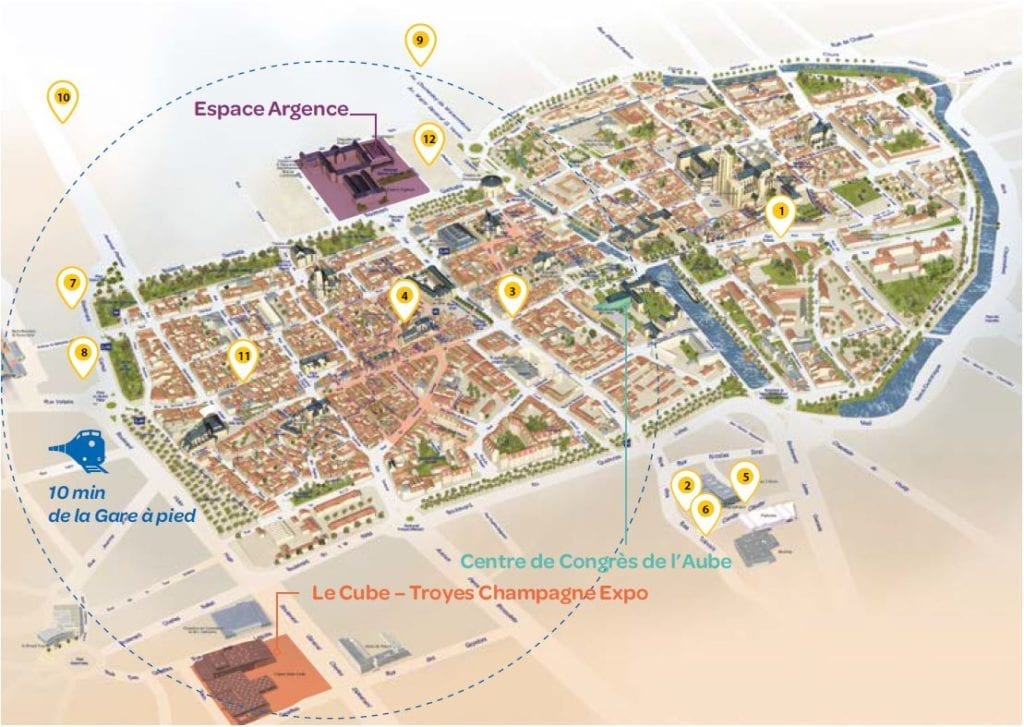 Plan des Hôtels de Troyes